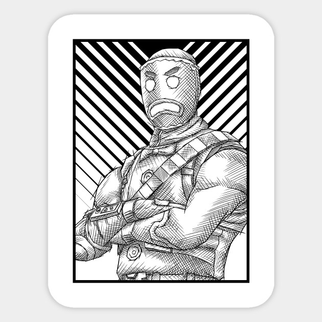Fortnite Gingerbread Skin (Black & White) Fortnite Sticker